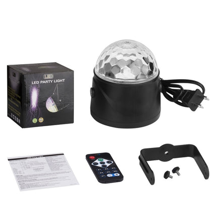 MGY-019 6W Remote Control LED Crystal Magic Ball Light Colorful Rotating Stage Laser Light, Specification: US Plug-garmade.com