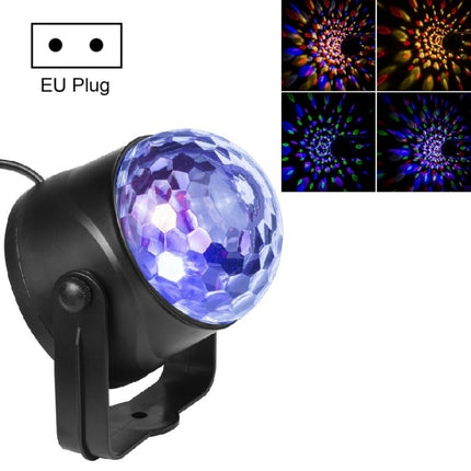 MGY-019 6W Remote Control LED Crystal Magic Ball Light Colorful Rotating Stage Laser Light, Specification: EU Plug-garmade.com