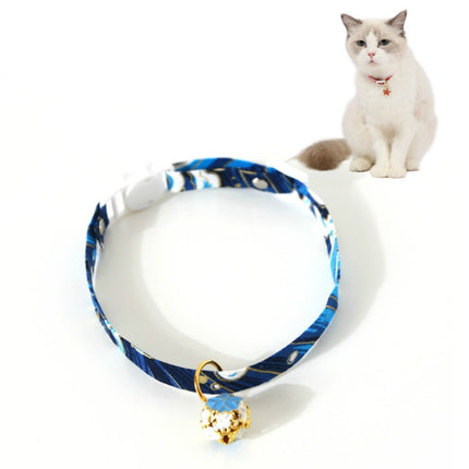 6 PCS Adjustable Pet Flower Hollow Bell Collar Cat Dog Collar Accessories, Specification: S 17-32cm(Blue)-garmade.com