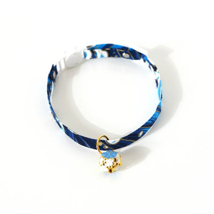 6 PCS Adjustable Pet Flower Hollow Bell Collar Cat Dog Collar Accessories, Specification: S 17-32cm(Blue)-garmade.com