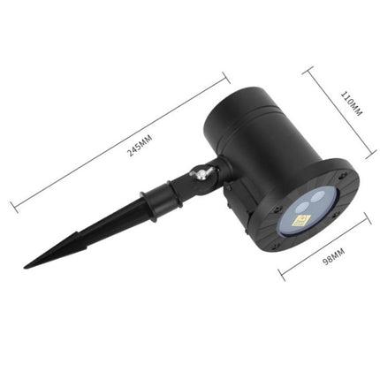 4W 12 Cards Outdoor Snowflake Projector Lamp Waterproof Laser LED Light Sound Control Stage Light(UK Plug)-garmade.com