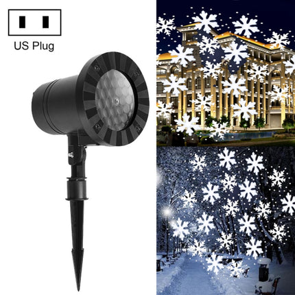 Christmas Snow Outdoor Waterproof Projection Lamp Landscape Lawn Decoration Light(US Plug)-garmade.com