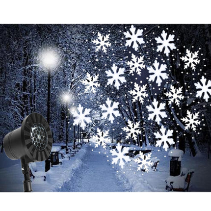 Christmas Snow Outdoor Waterproof Projection Lamp Landscape Lawn Decoration Light(EU Plug)-garmade.com