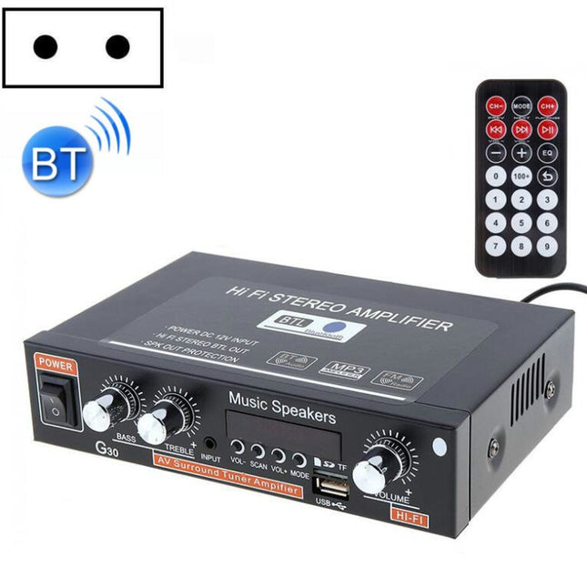 G30 Smart Digital Power Amplifier Built-In Bluetooth / USB / SD / FM Power Amplifier, EU Plug-garmade.com