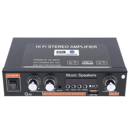 G30 Smart Digital Power Amplifier Built-In Bluetooth / USB / SD / FM Power Amplifier, EU Plug-garmade.com