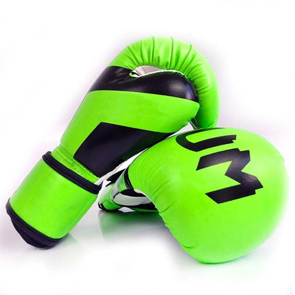 NW-036 Boxing Gloves Adult Professional Training Gloves Fighting Gloves Muay Thai Fighting Gloves, Size: 10oz(Fluorescent Green)-garmade.com