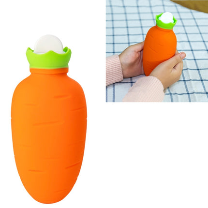 Carrot-Shaped Silicone Water Injection Warm Water Bag Winter Leak-Proof And Explosion-Proof Hand Warmer(Orange)-garmade.com