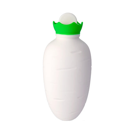 Carrot-Shaped Silicone Water Injection Warm Water Bag Winter Leak-Proof And Explosion-Proof Hand Warmer(White Pink)-garmade.com