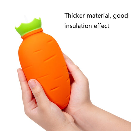 Carrot-Shaped Silicone Water Injection Warm Water Bag Winter Leak-Proof And Explosion-Proof Hand Warmer(Light Green)-garmade.com