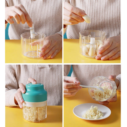 Wireless USB Charging Garlic Machine Baby Food Supplement Machine, Style:100ml Twisted Garlic( Yellow)-garmade.com