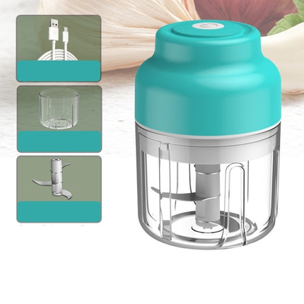 Wireless USB Charging Garlic Machine Baby Food Supplement Machine, Style:250ml Twisted Meat(Blue)-garmade.com