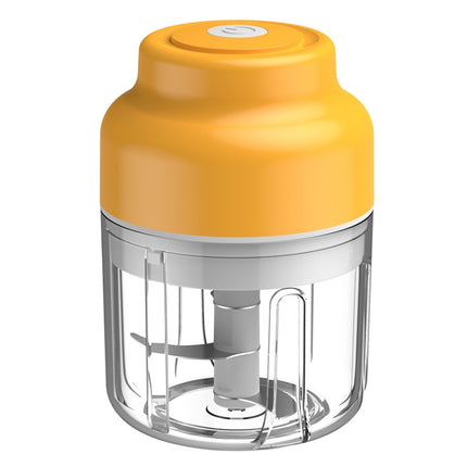 Wireless USB Charging Garlic Machine Baby Food Supplement Machine, Style:Cups of Minced Garlic + Minced Meat( Yellow)-garmade.com