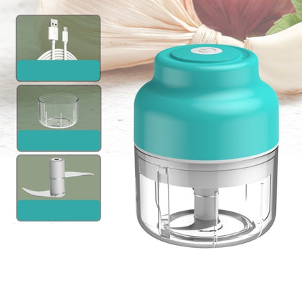Wireless USB Charging Garlic Machine Baby Food Supplement Machine, Style:100ml Small Power(Blue)-garmade.com