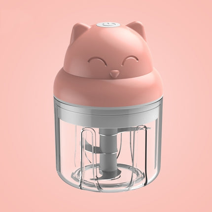 Wireless USB Charging Garlic Machine Baby Food Supplement Machine, Style:250ml Increased Power Minced Meat(Pink)-garmade.com