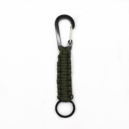 Outdoor Multifunctional Nylon Umbrella Rope Carabiner Key Chain(Army green)-garmade.com