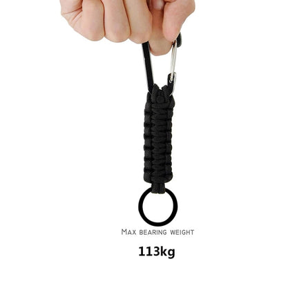 Outdoor Multifunctional Nylon Umbrella Rope Carabiner Key Chain(Army green)-garmade.com