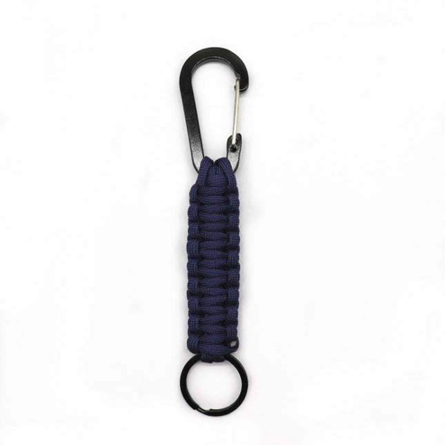 Outdoor Multifunctional Nylon Umbrella Rope Carabiner Key Chain(Deep Blue)-garmade.com
