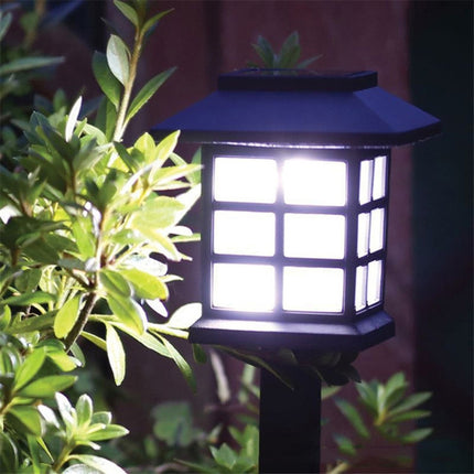 4 PCS Outdoor Solar Garden Night Light LED Household Small House Lawn Light(Warm Light)-garmade.com