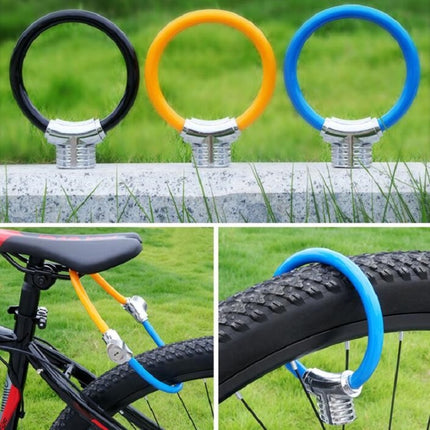 Bicycle Ring Lock Anti-Theft Lock Bicycle Portable Mini Safety Lock Racket Lock Bold Cable Lock, Colour: Blue-garmade.com