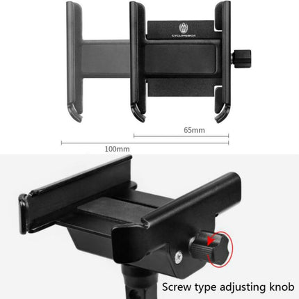 CYCLINGBOX Aluminum Alloy Mobile Phone Holder Bicycle Riding Takeaway Rotatable Metal Mobile Phone Bracket, Style:Handlebar Installation(Red)-garmade.com