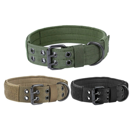 Multifunctional Adjustable Dog Leash Pet Outdoor Training Wear-Resistant Pull-Resistant Collar, Size:M(Black)-garmade.com
