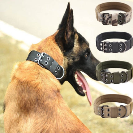 Multifunctional Adjustable Dog Leash Pet Outdoor Training Wear-Resistant Pull-Resistant Collar, Size:M(Black)-garmade.com