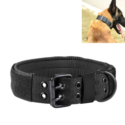 Multifunctional Adjustable Dog Leash Pet Outdoor Training Wear-Resistant Pull-Resistant Collar, Size:L(Black)-garmade.com