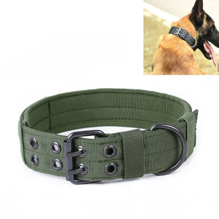 Multifunctional Adjustable Dog Leash Pet Outdoor Training Wear-Resistant Pull-Resistant Collar, Size:XL(Green)-garmade.com