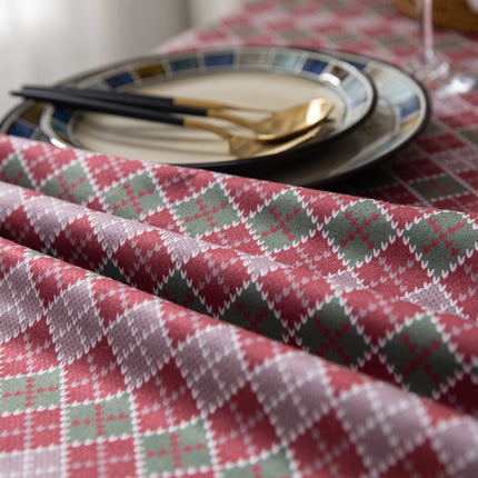 Hotel Home Dining Table Retro Cotton Tablecloth, Size: 140x140cm(Hemming)-garmade.com