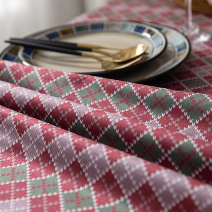 Hotel Home Dining Table Retro Cotton Tablecloth, Size: 140x180cm(Hemming)-garmade.com