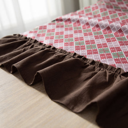 Hotel Home Dining Table Retro Cotton Tablecloth, Size: 140x220cm(Lotus Leaf)-garmade.com