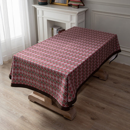 Hotel Home Dining Table Retro Cotton Tablecloth, Size: 140x220cm(Hemming)-garmade.com