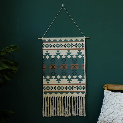 GT001 Printed Tapestry Cotton Thread Woven Tassel Wall Hanging Decoration, Size: 50x70cm(Burano)-garmade.com