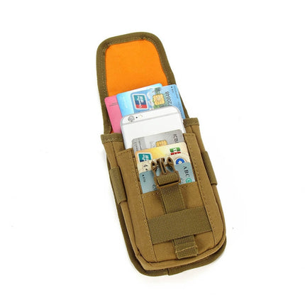 Multifunctional Large-Capacity Mobile Phone Bag Outdoor Sports Waist Bag(Brown )-garmade.com