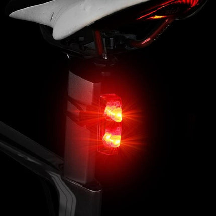 Magnetic Induction Taillight Bicycle Self-Generation Induction Taillight Waterproof Night Riding Safety Warning Light(Red)-garmade.com