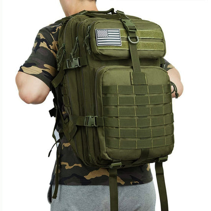 ZE002 Outdoor Mountaineering Bag Hiking Equipment Camping Backpack(Military color)-garmade.com