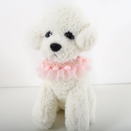 6 PCS Lace Pet Adjustable Collar Cat Dog Photo Accessories, Size:S 20-25cm(Pink)-garmade.com
