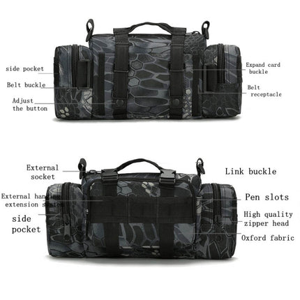B04 Sports Outdoor Fishing Waterproof Waist Bag Photography Multifunctional Bag(Maple Camouflage)-garmade.com