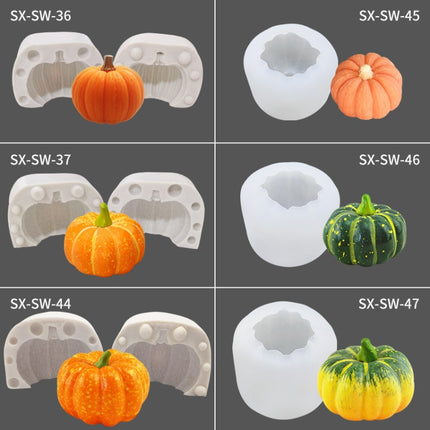 Halloween Three-Dimensional Pumpkin Cake DIY Scented Candle Silicone Mold, Specification: SW-45-garmade.com