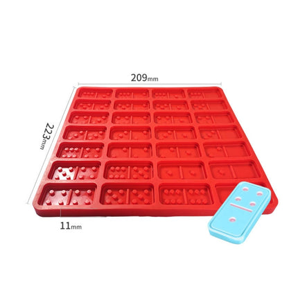 Domino Epoxy Silicone Mold DIY Fondant Cake Decoration, Model Number:SX-BH-107(Red)-garmade.com