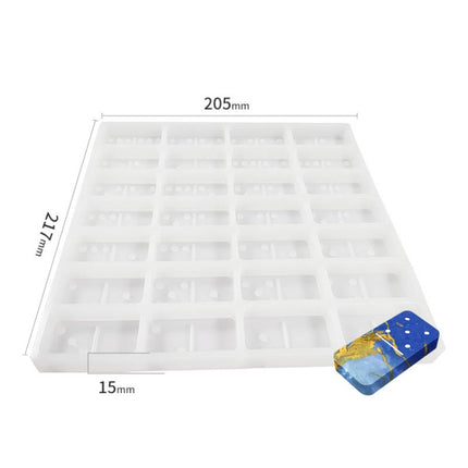 Domino Epoxy Silicone Mold DIY Fondant Cake Decoration, Model Number:SX-BH-108(Transparent)-garmade.com