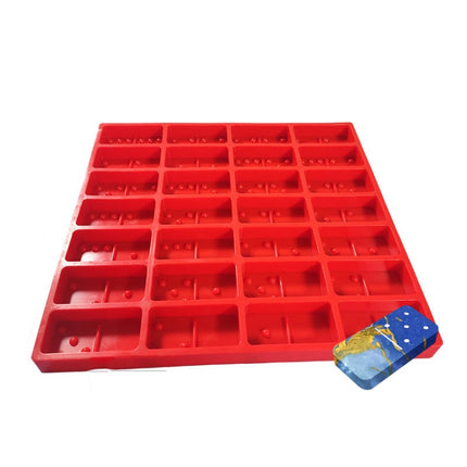 Domino Epoxy Silicone Mold DIY Fondant Cake Decoration, Model Number:SX-BH-108(Red)-garmade.com