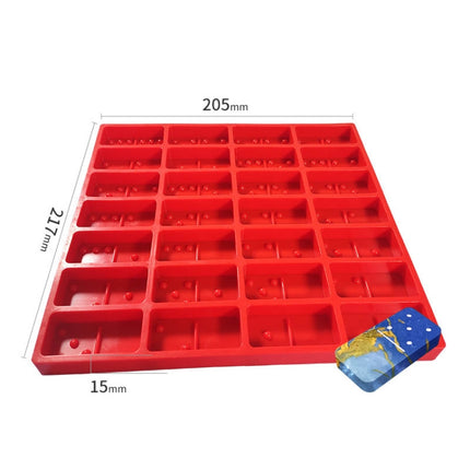 Domino Epoxy Silicone Mold DIY Fondant Cake Decoration, Model Number:SX-BH-108(Red)-garmade.com