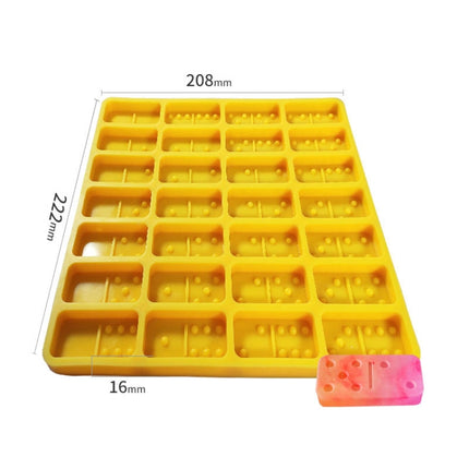 Domino Epoxy Silicone Mold DIY Fondant Cake Decoration, Model Number:SX-BH-109(Yellow)-garmade.com