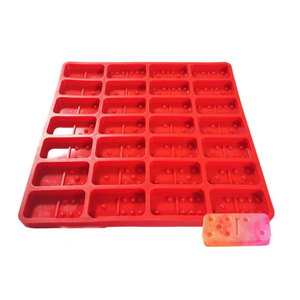 Domino Epoxy Silicone Mold DIY Fondant Cake Decoration, Model Number:SX-BH-109(Red)-garmade.com