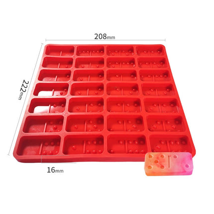 Domino Epoxy Silicone Mold DIY Fondant Cake Decoration, Model Number:SX-BH-109(Red)-garmade.com