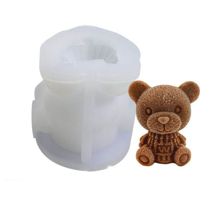 Cartoon Milk Tea Coffee Bear Ice Cube Silicone Mold Aromatherapy Candle Plaster Epoxy Mold, Specification: MC-152-garmade.com