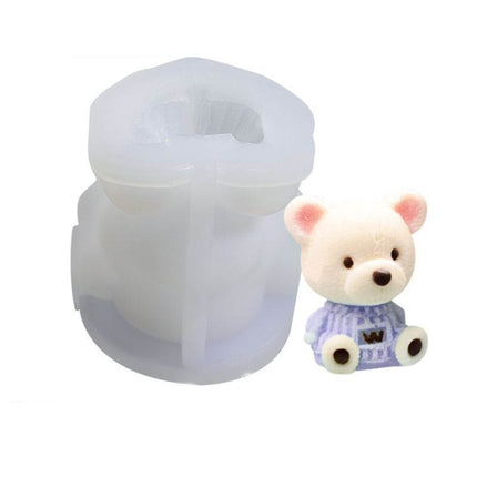 Cartoon Milk Tea Coffee Bear Ice Cube Silicone Mold Aromatherapy Candle Plaster Epoxy Mold, Specification: MC-154-garmade.com