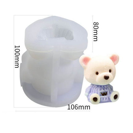 Cartoon Milk Tea Coffee Bear Ice Cube Silicone Mold Aromatherapy Candle Plaster Epoxy Mold, Specification: MC-154-garmade.com