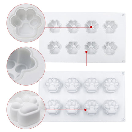 DIY Animal Claw Shape Candle Glue Cake Jelly Pudding Silicone Mold, Specification: Single Dog Paw-garmade.com